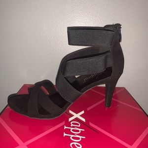 X appeal black heels